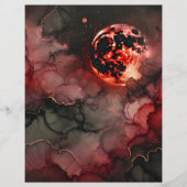 血ムーングローハロウィンアルコールインクスクラップブック (正面)