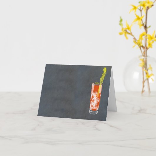 血メアリーまたは血シーザー カード (黄色い花)