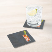 血メアリーまたは血シーザー スクエアペーパーコースター (インサイチュ)