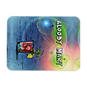 血メアリーカクテルドリンクレシピマグネット マグネット (横)