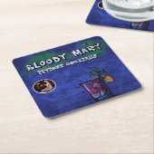 血メアリーカクテルパーティー スクエアペーパーコースター (アングル)