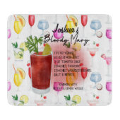 血メアリーカクテルレシピ パーソナライズされた カッティングボード (正面)