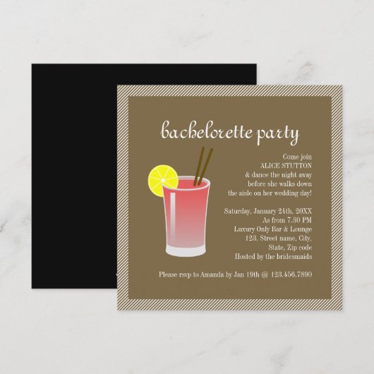 血メアリーカクテル 招待状 (正面/裏面)