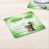 血メアリードリンクレシピ スクエアペーパーコースター (アングル)