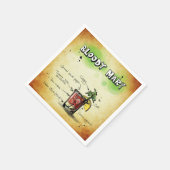 血メアリーバーテンドリンクレシピ スタンダードカクテルナプキン (角)