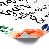 血メアリーバーフローラ水彩8x10標識 ポスター (角)