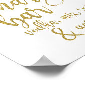 血メアリーバー金ゴールドグリッター8x10結婚のサイン ポスター (角)