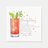 血メアリーレシピカクテル スタンダードカクテルナプキン (正面)