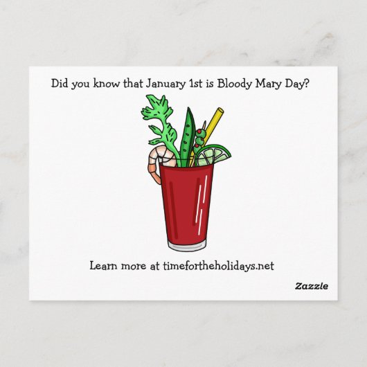 血メアリーレシピカードの作り方 ポストカード (裏面)