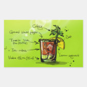 血メアリーレシピ 長方形シール (正面)