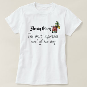 血メアリー最も重要な食事の日おもしろい Tシャツ