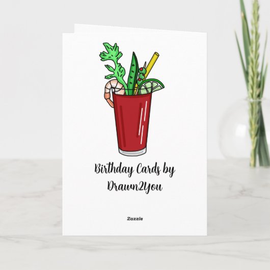 血メアリー誕生日プン カード (裏面)