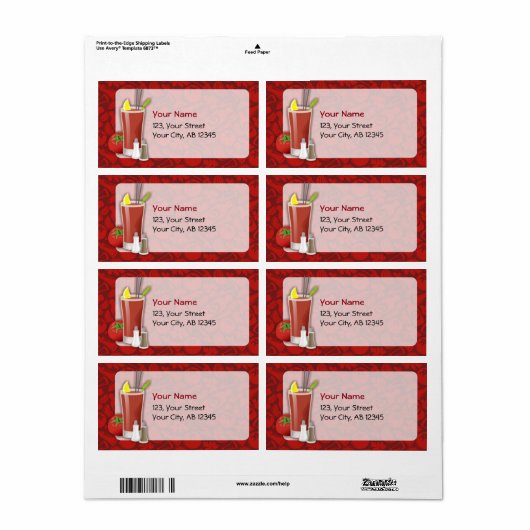 血メアリー ラベル (フルシート)