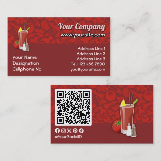 血メアリー 名刺 (正面/裏面)