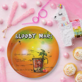 血メアリ – タンジェリン背景紙プレート ペーパープレート (パーティー)