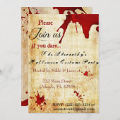 血ヴァンパイアハローウィンパーティ招待状 招待状 (正面/裏面)