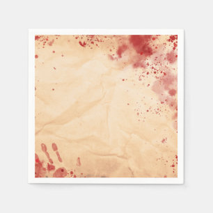 血ヴィンテージ紙ハロウィンゴシックパーティー スタンダードカクテルナプキン