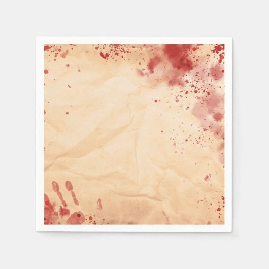 血ヴィンテージ紙ハロウィンゴシックパーティー スタンダードカクテルナプキン (正面)