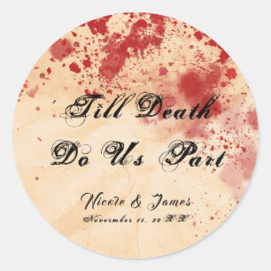 血ヴィンテージ紙ハロウィンゴシック結婚ズ ラウンドシール