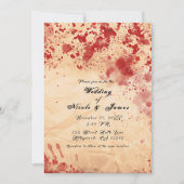 血ヴィンテージ紙ハロウィンゴシック結婚ズ 招待状 (正面)