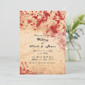 血ヴィンテージ紙ハロウィンゴシック結婚ズ 招待状 (スタンド正面)