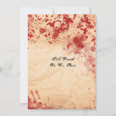 血ヴィンテージ紙ハロウィンゴシック結婚ズ 招待状 (裏面)