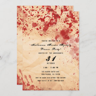 血ヴィンテージ紙ハロウィーン殺人事件の謎 招待状