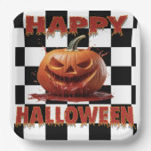 血不気味パンプキンハロウィーン ペーパープレート (正面)