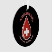 血与えを出さない限り常に100おもしろい% オーナメント (正面)