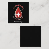 血与えを出さない限り常に100おもしろい% スクエア名刺 (正面/裏面)