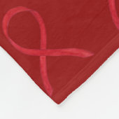 血中がん認識度リボン軟フリースブランケット フリースブランケット (角)