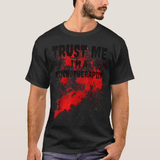 血信頼する私は心理療法士怖いハロー Tシャツ