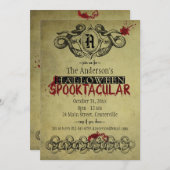 血及びヘビのハロウィンSpooktacularの招待状 招待状 (正面/裏面)