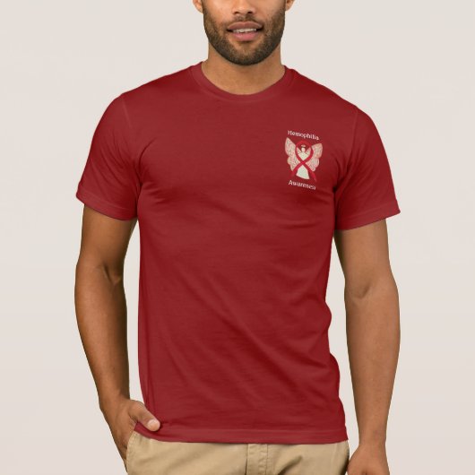 血友病認識度リボンエンジェルカスタムシャツ Tシャツ (正面)
