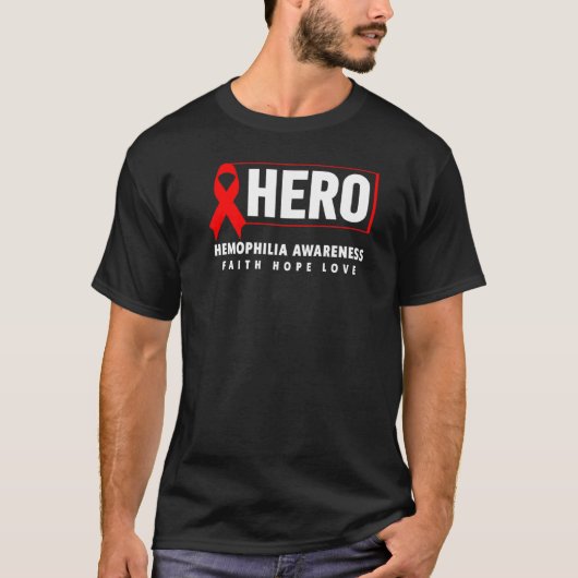 血友病認識度血友病認識度英雄 Tシャツ (正面)