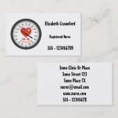 血圧のモニターのナースの医者ヘルスケア 名刺 (正面/裏面)