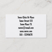 血圧のモニターのナースの医者ヘルスケア 名刺 (裏面)