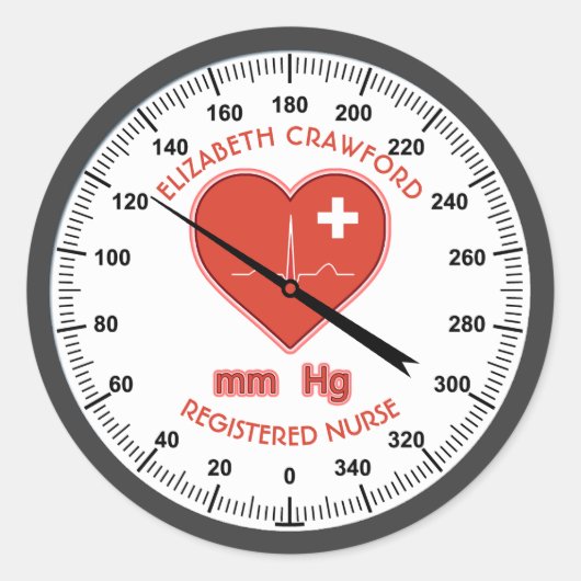 血圧モニターナースドクターヘルス気に ラウンドシール (正面)