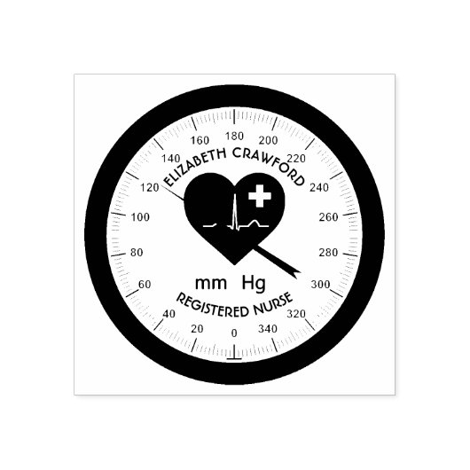血圧モニターナースドクターヘルス気に ラバースタンプ (インプリント)