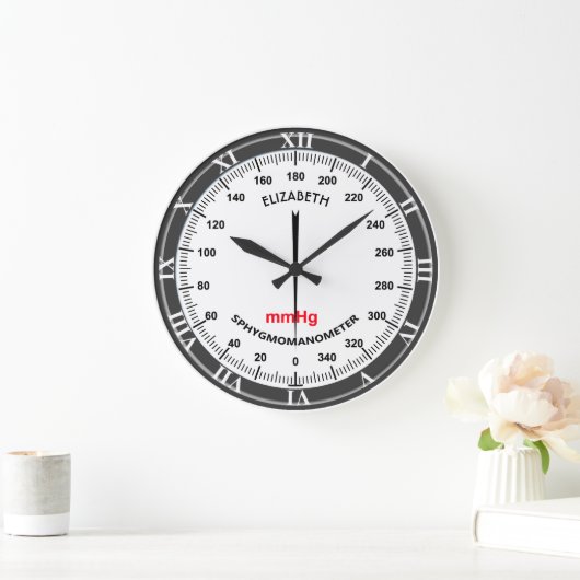 血圧計用血圧モニターナース ラージ壁時計 (ホーム)