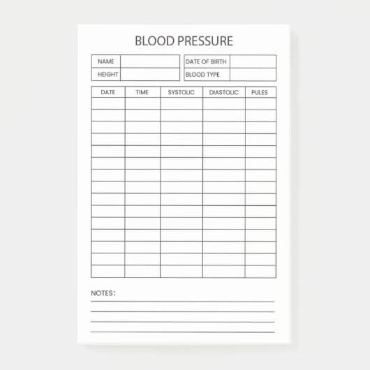 血圧 ポストイット (正面)