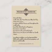 血大切イエズス聖ゲルトルード聖札 名刺 (裏面)