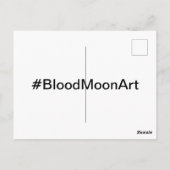 血威厳のある月の下のライオン。 ポストカード (裏面)