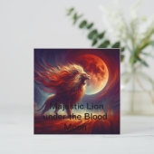 血威厳のある月の下のライオン。 招待状 (スタンド正面)