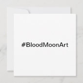 血威厳のある月の下のライオン。 招待状 (裏面)