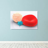 血小板赤と白細胞 キャンバスプリント (インサイチュ (ウッドフロア))