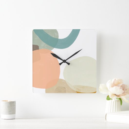 血小板 スクエア壁時計 (ホーム)