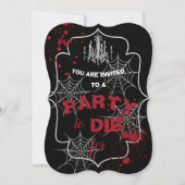 血幽霊のよく出るハウスシャンデリアハローウィンパーティ 招待状 (正面)