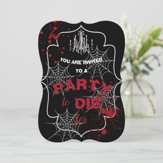 血幽霊のよく出るハウスシャンデリアハローウィンパーティ 招待状 (スタンド正面)