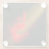 血手刷り ガラスコースター (裏面)